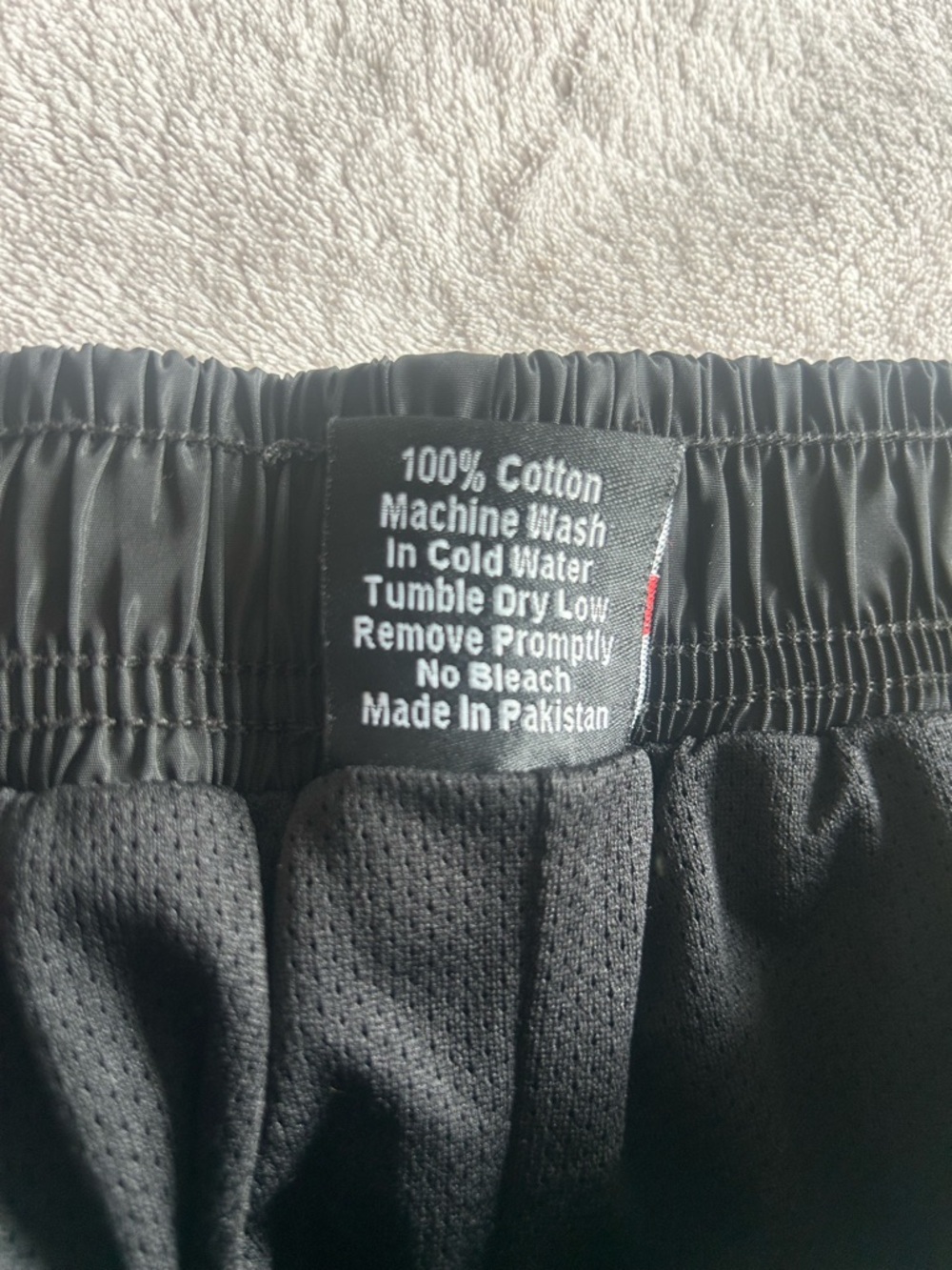 Black Cargo Jogger Pants with White Gothic Back Print - Picture 4 of 6